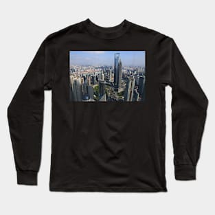 shanghai bird's view Long Sleeve T-Shirt